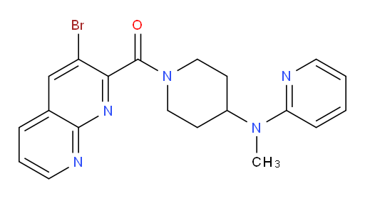 (3-bromo-1,8-naphthyridin-2-yl)(4-(methyl(pyridin-2-yl)amino)piperidin-1-yl)methanone