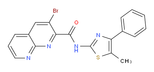 3-bromo-N-(5-methyl-4-phenylthiazol-2-yl)-1,8-naphthyridine-2-carboxamide