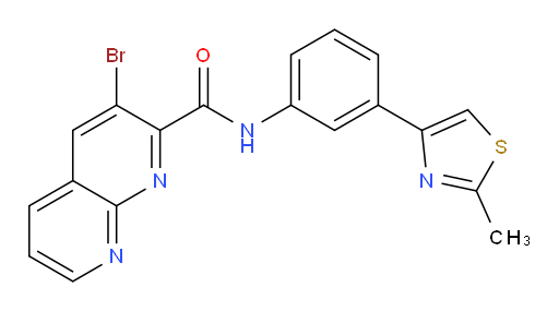 3-bromo-N-(3-(2-methylthiazol-4-yl)phenyl)-1,8-naphthyridine-2-carboxamide