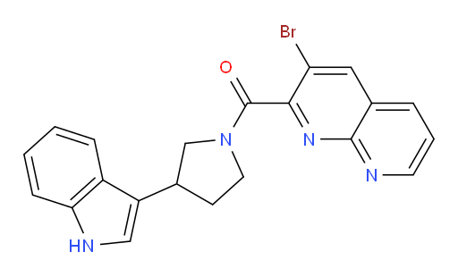 (3-(1H-indol-3-yl)pyrrolidin-1-yl)(3-bromo-1,8-naphthyridin-2-yl)methanone