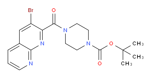 tert-butyl 4-(3-bromo-1,8-naphthyridine-2-carbonyl)piperazine-1-carboxylate