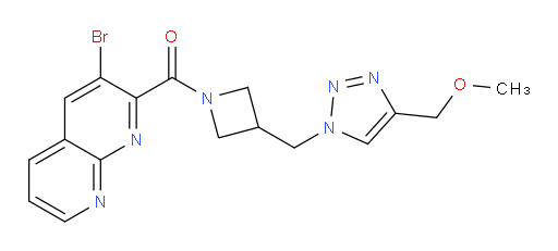 (3-bromo-1,8-naphthyridin-2-yl)(3-((4-(methoxymethyl)-1H-1,2,3-triazol-1-yl)methyl)azetidin-1-yl)methanone