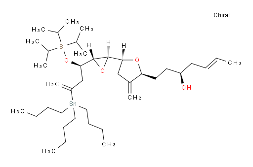 (S,E)-1-((2S,5S)-3-methylene-5-((2R,3S)-3-((R)-3-(tributylstannyl)-1-((triisopropylsilyl)oxy)but-3-en-1-yl)oxiran-2-yl)tetrahydrofuran-2-yl)hept-5-en-3-ol