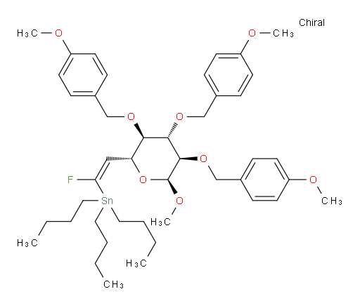 tributyl((Z)-1-fluoro-2-((2R,3R,4S,5R,6S)-6-methoxy-3,4,5-tris((4-methoxybenzyl)oxy)tetrahydro-2H-pyran-2-yl)vinyl)stannane