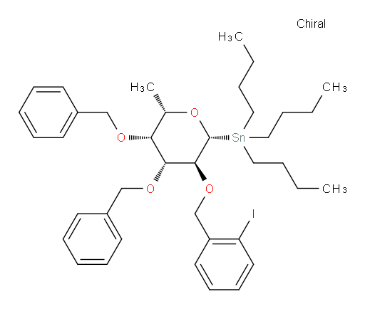 ((2R,3S,4R,5R,6S)-4,5-bis(benzyloxy)-3-((2-iodobenzyl)oxy)-6-methyltetrahydro-2H-pyran-2-yl)tributylstannane