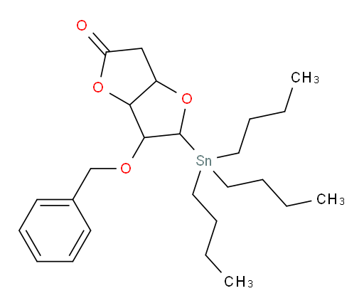 6-(benzyloxy)-5-(tributylstannyl)tetrahydrofuro[3,2-b]furan-2(5H)-one