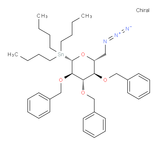 ((2S,3R,4S,5R,6R)-6-(azidomethyl)-3,4,5-tris(benzyloxy)tetrahydro-2H-pyran-2-yl)tributylstannane
