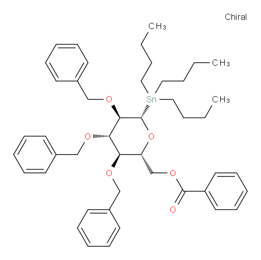 ((2R,3R,4S,5R,6S)-3,4,5-tris(benzyloxy)-6-(tributylstannyl)tetrahydro-2H-pyran-2-yl)methyl benzoate