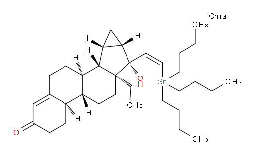 (4aR,4bS,6aS,7R,7aS,8aS,8bR,8cR)-6a-ethyl-7-hydroxy-7-((Z)-2-(tributylstannyl)vinyl)-4,4a,4b,5,6,6a,7,7a,8,8a,8b,8c,9,10-tetradecahydrocyclopropa[4,5]cyclopenta[1,2-a]phenanthren-2(3H)-one
