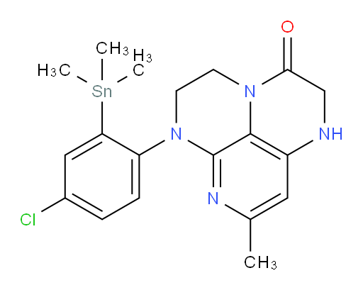 6-(4-chloro-2-(trimethylstannyl)phenyl)-8-methyl-1,2,5,6-tetrahydro-1,3a,6,7-tetraazaphenalen-3(4H)-one