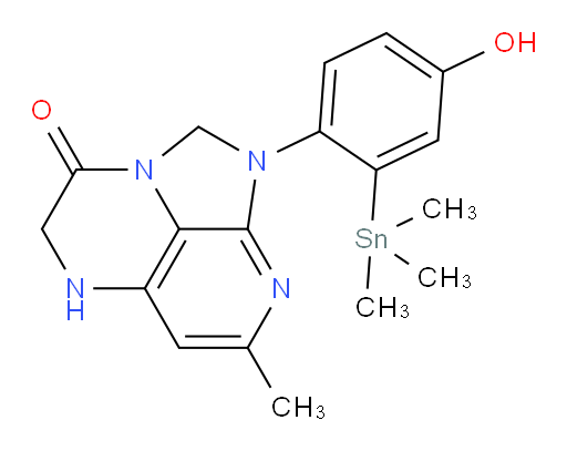 1-(4-hydroxy-2-(trimethylstannyl)phenyl)-7-methyl-4,5-dihydro-1H-1,2a,5,8-tetraazaacenaphthylen-3(2H)-one