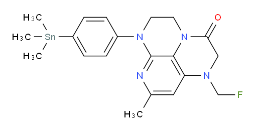 1-(fluoromethyl)-8-methyl-6-(4-(trimethylstannyl)phenyl)-1,2,5,6-tetrahydro-1,3a,6,7-tetraazaphenalen-3(4H)-one
