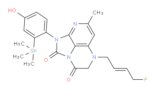 (E)-5-(4-fluorobut-2-en-1-yl)-1-(4-hydroxy-2-(trimethylstannyl)phenyl)-7-methyl-4,5-dihydro-1H-1,2a,5,8-tetraazaacenaphthylene-2,3-dione