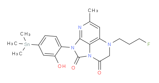 5-(3-fluoropropyl)-1-(2-hydroxy-4-(trimethylstannyl)phenyl)-7-methyl-4,5-dihydro-1H-1,2a,5,8-tetraazaacenaphthylene-2,3-dione