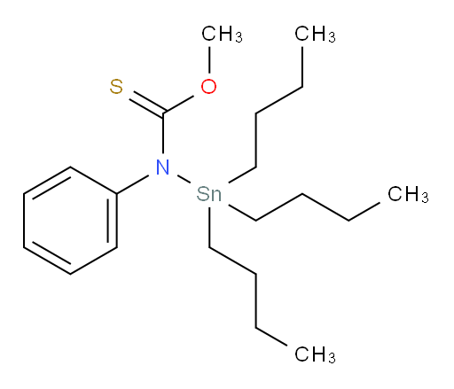 O-methyl phenyl(tributylstannyl)carbamothioate