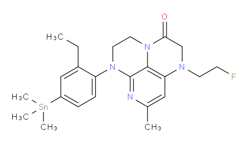 6-(2-ethyl-4-(trimethylstannyl)phenyl)-1-(2-fluoroethyl)-8-methyl-1,2,5,6-tetrahydro-1,3a,6,7-tetraazaphenalen-3(4H)-one