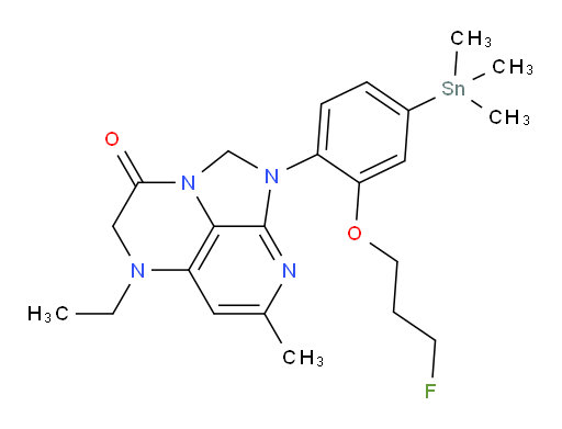 5-ethyl-1-(2-(3-fluoropropoxy)-4-(trimethylstannyl)phenyl)-7-methyl-4,5-dihydro-1H-1,2a,5,8-tetraazaacenaphthylen-3(2H)-one