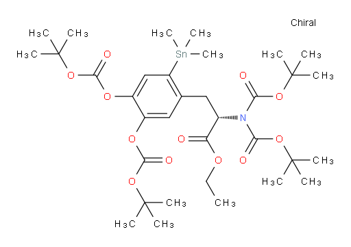 N,N,O-Tris[(1,1-dimethylethoxy)carbonyl]-5-[[(1,1-dimethylethoxy)carbonyl]oxy]-2-(trimethylstannyl)-L-tyrosine ethyl ester