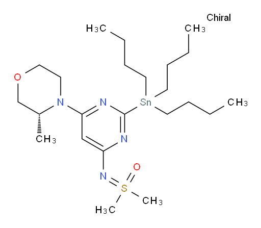 N-(Dimethyloxido-λ4-sulfanylidene)-6-[(3R)-3-methyl-4-morpholinyl]-2-(tributylstannyl)-4-pyrimidinamine