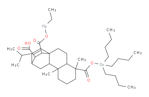 ((12-carboxy-2-isopropyl-4b,8-dimethyl-8-(((tributylstannyl)oxy)carbonyl)-4,4a,4b,5,6,7,8,8a,9,10-decahydro-3H-3,10a-ethanophenanthrene-11-carbonyl)oxy)(ethyl)mercury