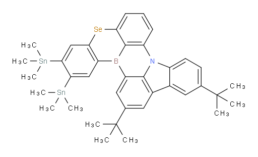 11,14-di-tert-butyl-2,3-bis(trimethylstannyl)-5-selena-8b-aza-15b-borabenzo[a]naphtho[1,2,3-hi]aceanthrylene