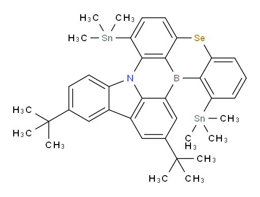 11,14-di-tert-butyl-1,8-bis(trimethylstannyl)-5-selena-8b-aza-15b-borabenzo[a]naphtho[1,2,3-hi]aceanthrylene