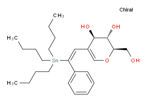 (2R,3S,4R)-2-(hydroxymethyl)-5-((E)-2-phenyl-2-(tributylstannyl)vinyl)-3,4-dihydro-2H-pyran-3,4-diol