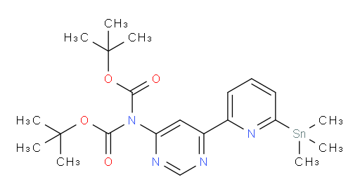1,3-Bis(1,1-dimethylethyl) 2-[6-[6-(trimethylstannyl)-2-pyridinyl]-4-pyrimidinyl]imidodicarbonate