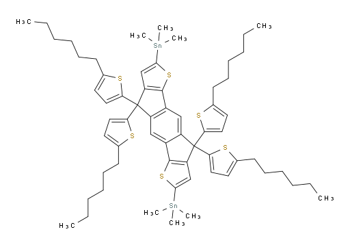 (4,4,9,9-tetrakis(5-hexylthiophen-2-yl)-4,9-dihydro-s-indaceno[1,2-b:5,6-b']dithiophene-2,7-diyl)bis(trimethylstannane)