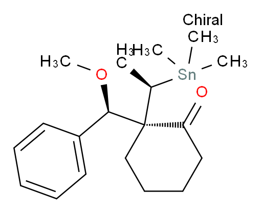 (S)-2-((R)-methoxy(phenyl)methyl)-2-((R)-1-(trimethylstannyl)ethyl)cyclohexanone
