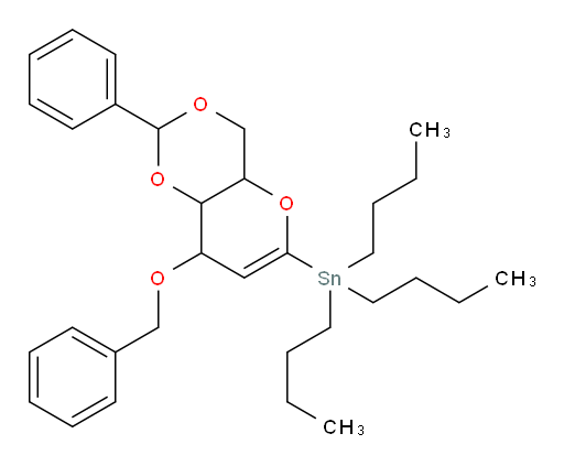 (8-(benzyloxy)-2-phenyl-4,4a,8,8a-tetrahydropyrano[3,2-d][1,3]dioxin-6-yl)tributylstannane