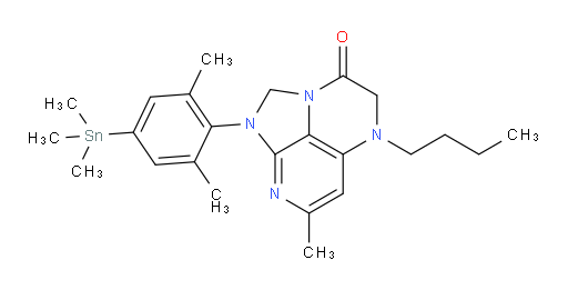 5-butyl-1-(2,6-dimethyl-4-(trimethylstannyl)phenyl)-7-methyl-4,5-dihydro-1H-1,2a,5,8-tetraazaacenaphthylen-3(2H)-one