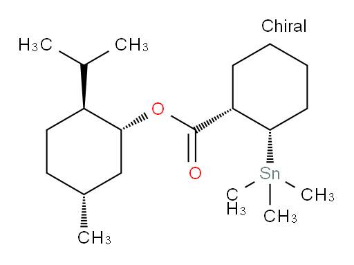 (1S,2S)-(1R,2S,5R)-2-异丙基-5-甲基环己基 2-(三甲基锡基)环己烷甲酸酯
