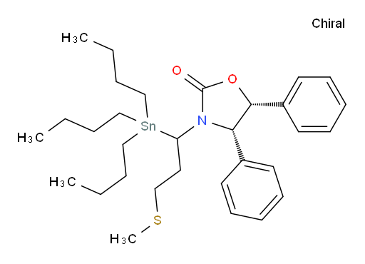 (4S,5R)-3-(3-(甲基硫基)-1-(三丁基锡基)丙基)-4,5-二苯基噁唑烷-2-酮