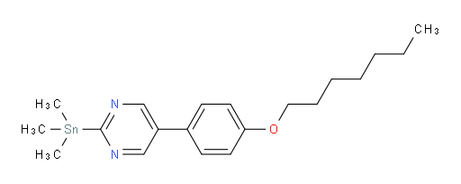 5-(4-(庚氧基)苯基)-2-(三甲基锡基)嘧啶