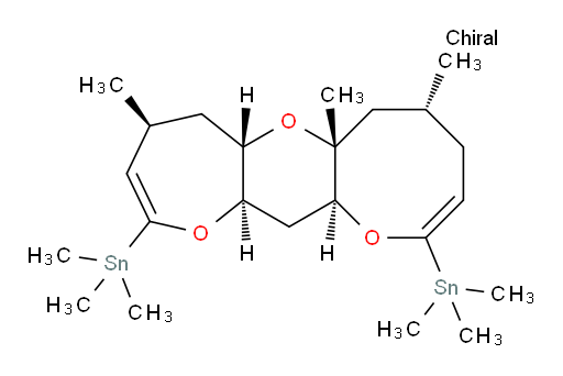 ((4S,5aS,6aR,8R,12aS,13aR,E)-4,6a,8-trimethyl-4,5,5a,6a,7,8,9,12a,13,13a-decahydrooxepino[2',3':5,6]pyrano[3,2-b]oxocine-2,11-diyl)bis(trimethylstannane)