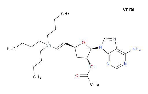 (2R,3R,5S)-2-(6-氨基-9H-嘌呤-9-基)-5-((E)-2-(三丁基锡基)乙烯基)四氢呋喃-3-基 乙酸酯