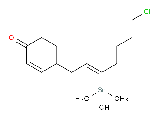 (Z)-4-(7-氯-3-(三甲基锡基)庚-2-烯-1-基)环己-2-烯酮