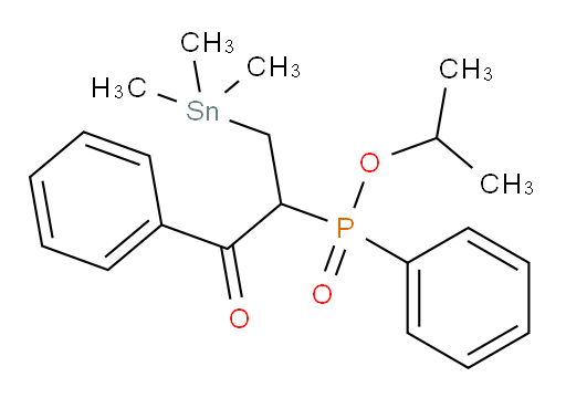 异丙基 (1-氧代-1-苯基-3-(三甲基锡基)丙-2-基)(苯基)亚膦酸盐