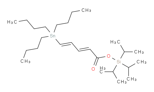 (2E,4E)-三异丙基硅烷基 5-(三丁基锡基)戊-2,4-二烯酸酯
