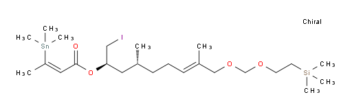 (Z)-(2R,4R,E)-1-碘-4,8-二甲基-9-((2-(三甲基硅基)乙氧基)甲氧基)壬-7-烯-2-基 3-(三甲基锡基)丁-2-烯酸酯
