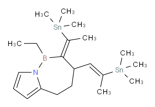 (E)-1-乙基-2-(1-(三甲基锡基)乙亚基)-3-((E)-2-(三甲基锡基)丙烯-1-基)-2,3,4,5-四氢-1H-吡咯并[2,1-g][1,2]氮杂borepine