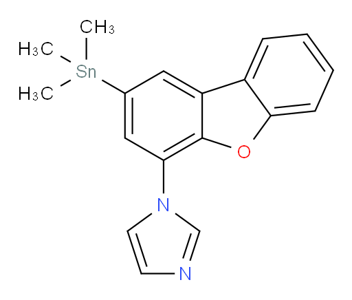 1-(2-(三甲基锡基)二苯并[b,d]呋喃-4-基)-1H-咪唑