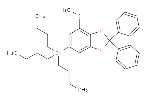 三丁基(7-甲氧基-2,2-二苯基苯并[d][1,3]二氧杂环戊烯-5-基)锡烷