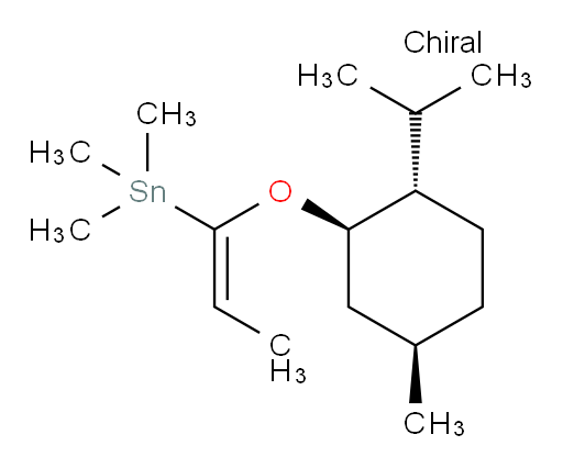 ((E)-1-(((1R,2S,5R)-2-isopropyl-5-methylcyclohexyl)oxy)prop-1-en-1-yl)trimethylstannane