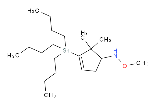 N-(2,2-二甲基-3-(三丁基锡基)环戊-3-烯-1-基)-O-甲基羟基l胺