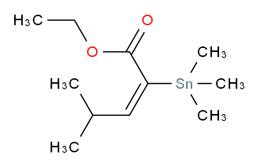 (E)-乙基 4-甲基-2-(三甲基锡基)戊-2-烯酸酯