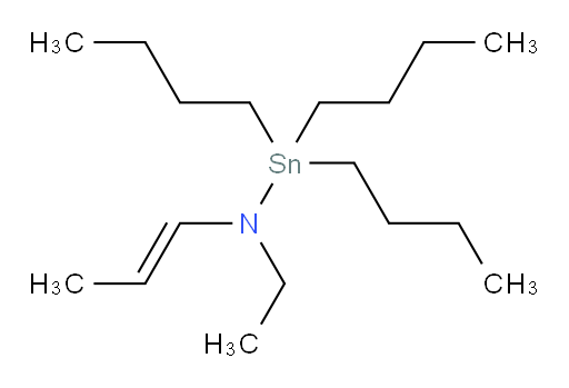 (E)-1,1,1-tributyl-N-ethyl-N-(prop-1-en-1-yl)stannanamine