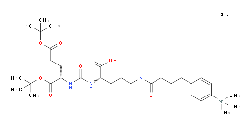 (S)-2-(3-((S)-1,5-di-tert-butoxy-1,5-dioxopentan-2-yl)ureido)-5-(4-(4-(trimethylstannyl)phenyl)butanamido)pentanoic acid
