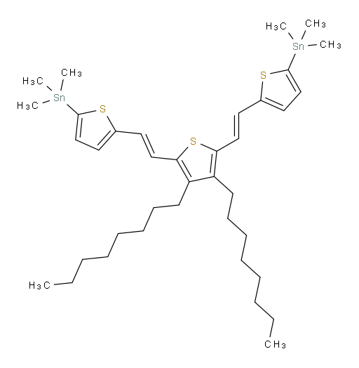 (5,5'-((1E,1'E)-(3,4-dioctylthiophene-2,5-diyl)bis(ethene-2,1-diyl))bis(thiophene-5,2-diyl))bis(trimethylstannane)